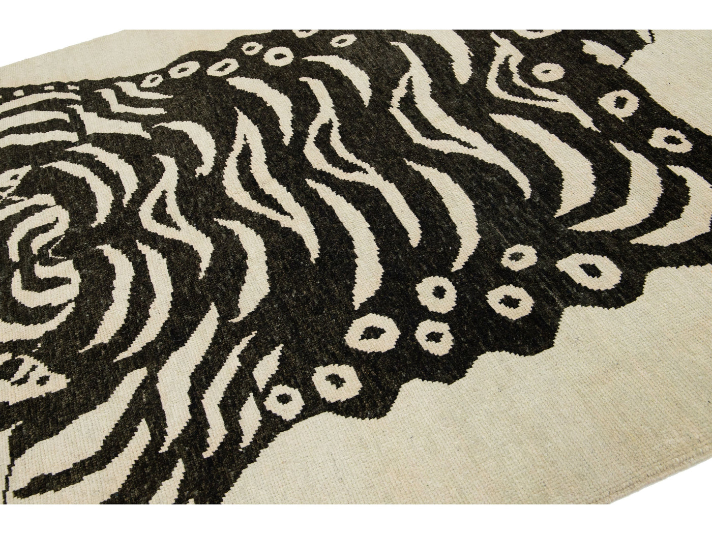 Modern Tiger Wool Rug 7 X 11