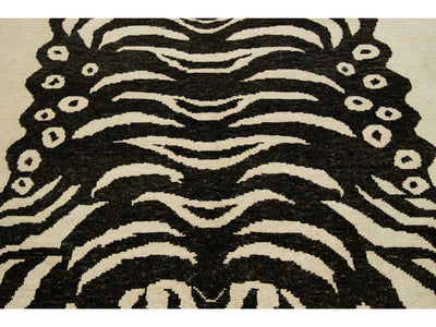 Modern Tiger Wool Rug 7 X 11