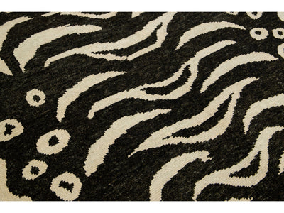 Modern Tiger Wool Rug 7 X 11