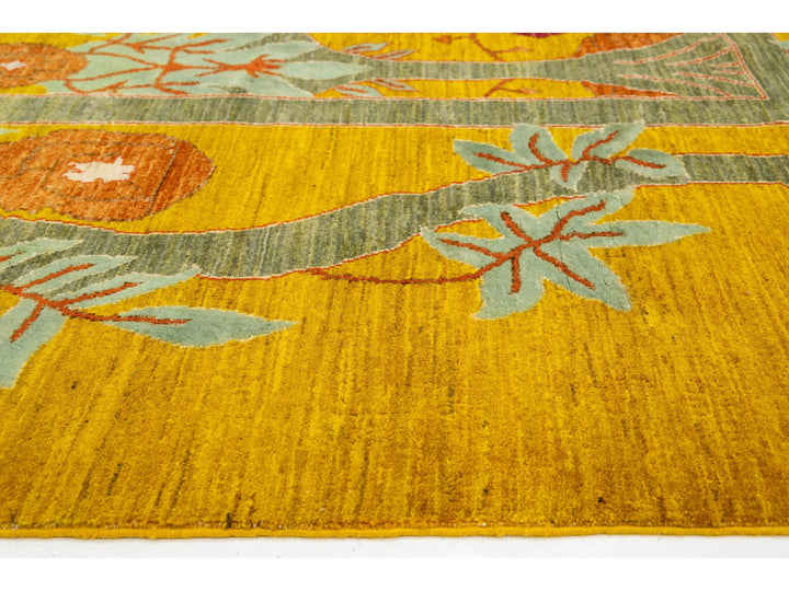 Modern Oushak Wool Rug 10 X 14