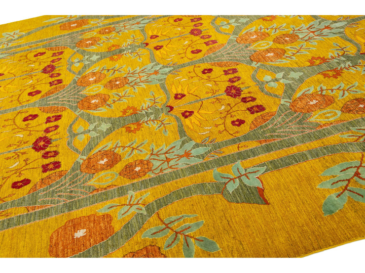 Modern Oushak Wool Rug 10 X 14