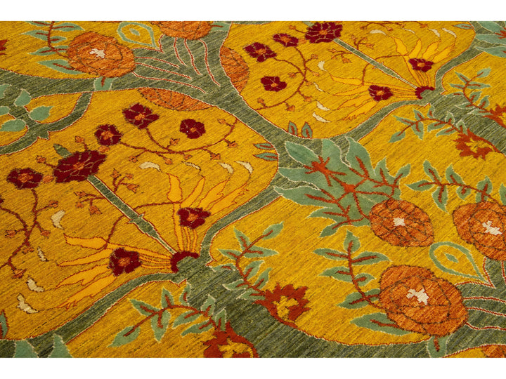 Modern Oushak Wool Rug 10 X 14