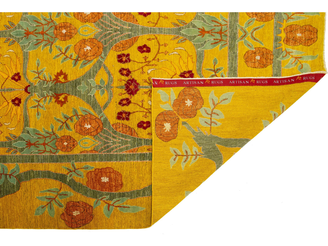 Modern Oushak Wool Rug 10 X 14
