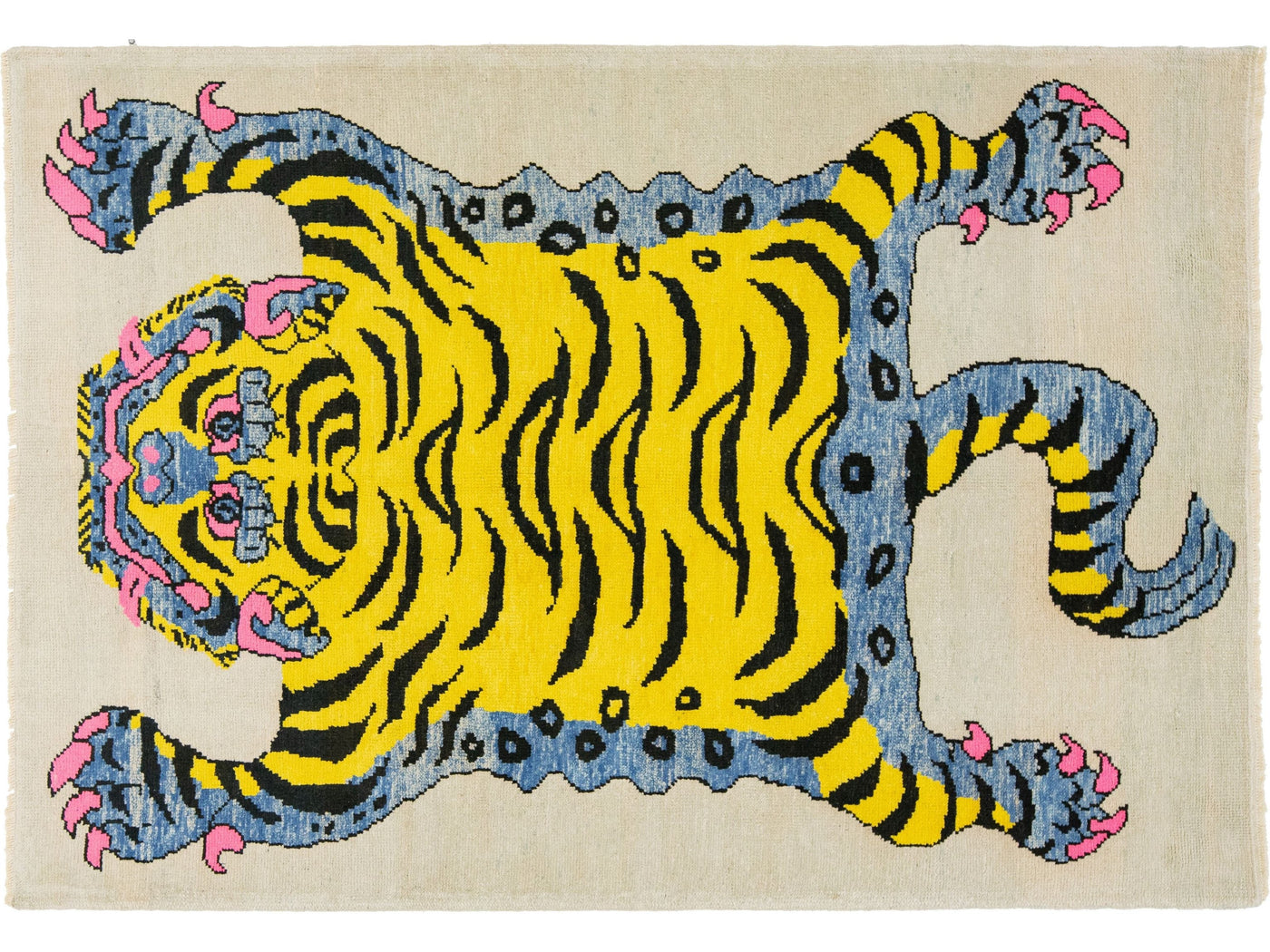 Modern Tiger Wool Rug 5 X 8