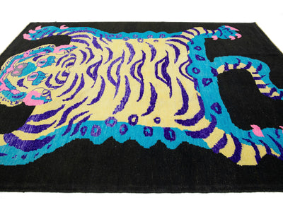 Modern Tiger Wool Rug 7 X 10