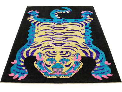 Modern Tiger Wool Rug 7 X 10