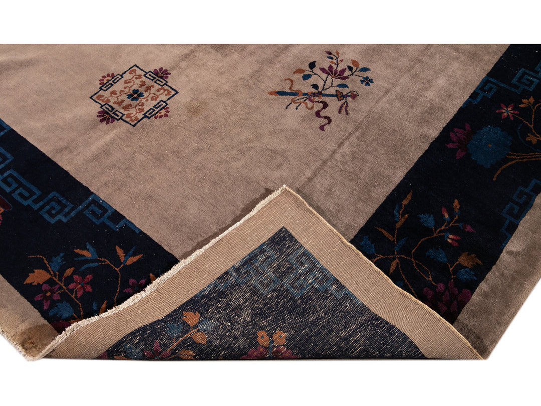 Antique Peking Chinese Wool Rug 10 X 14