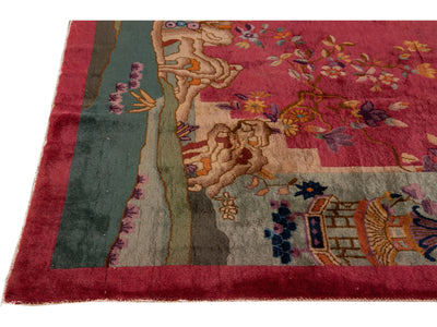 Antique Art Deco Chinese Rug 9 X 11