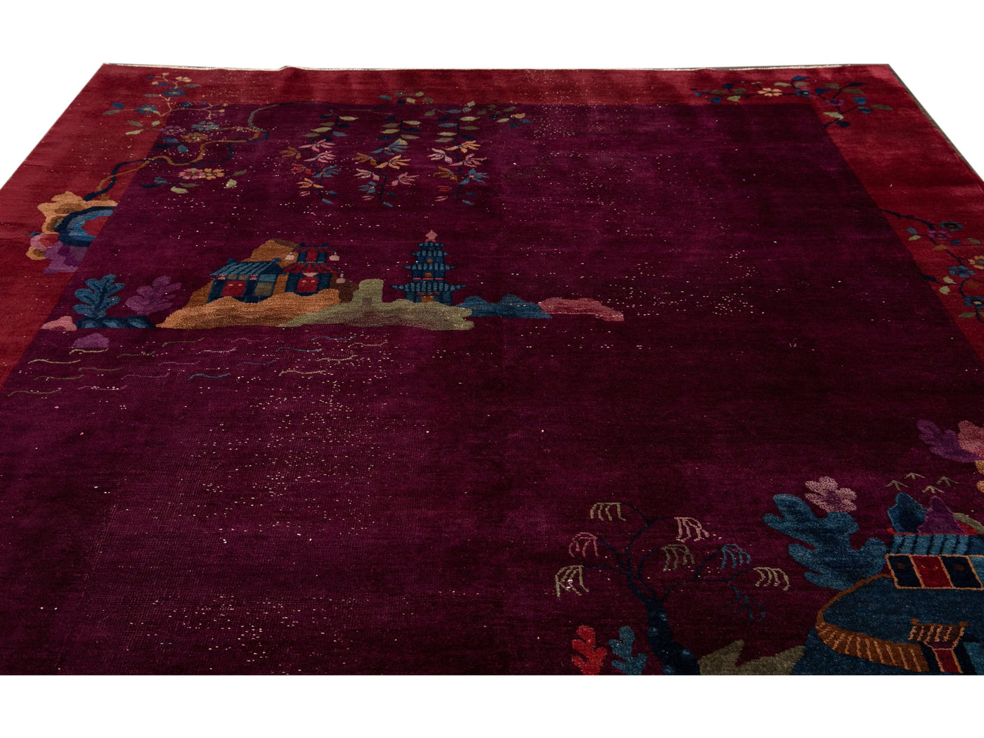 Antique Peking Chinese Wool Rug 8 X 10