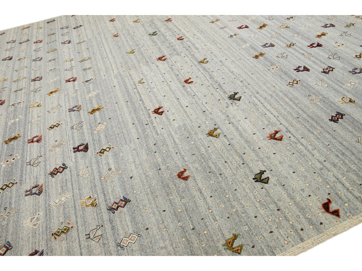 Modern Soumak Wool Rug 12 X 15