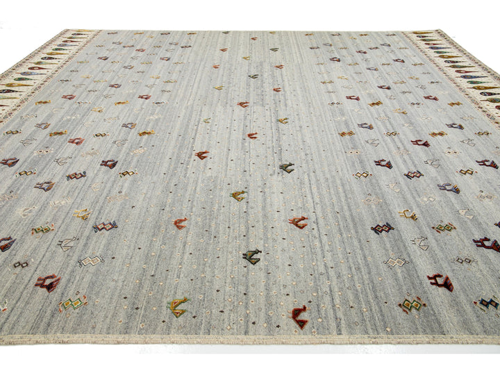 Modern Soumak Wool Rug 12 X 15