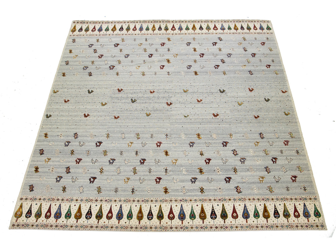 Modern Soumak Wool Rug 12 X 15