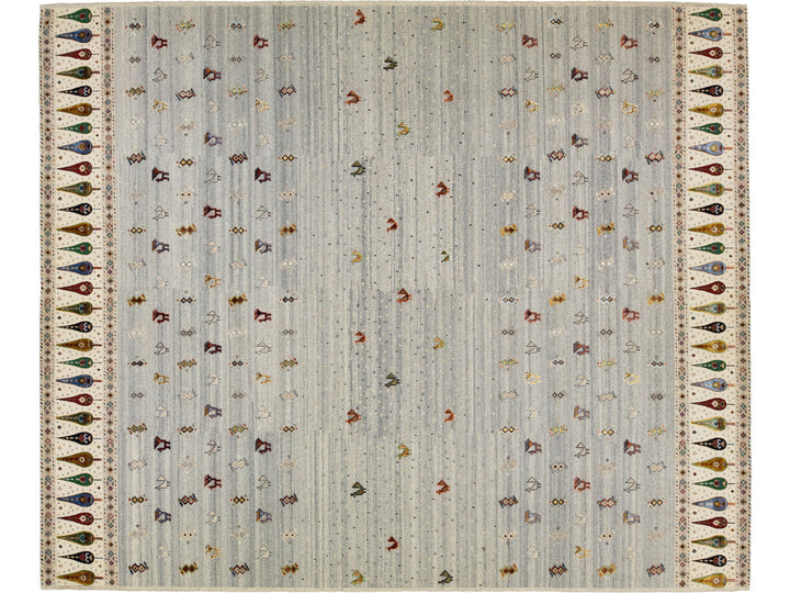 Modern Soumak Wool Rug 12 X 15