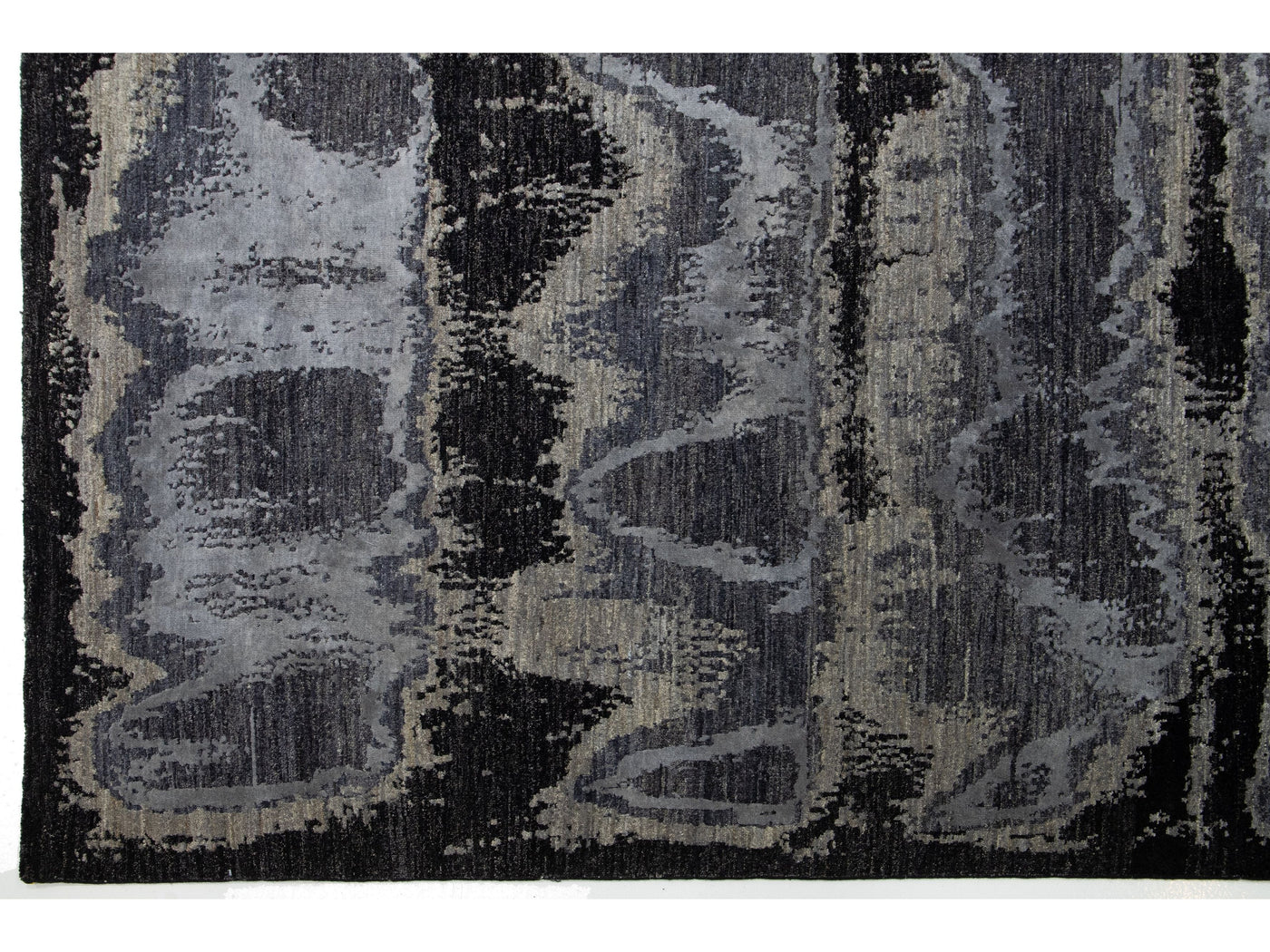 Contemporary Wool and Silk Rug 10 X 15