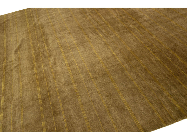 Modern Tibetan Wool and Silk Rug 9 X 9