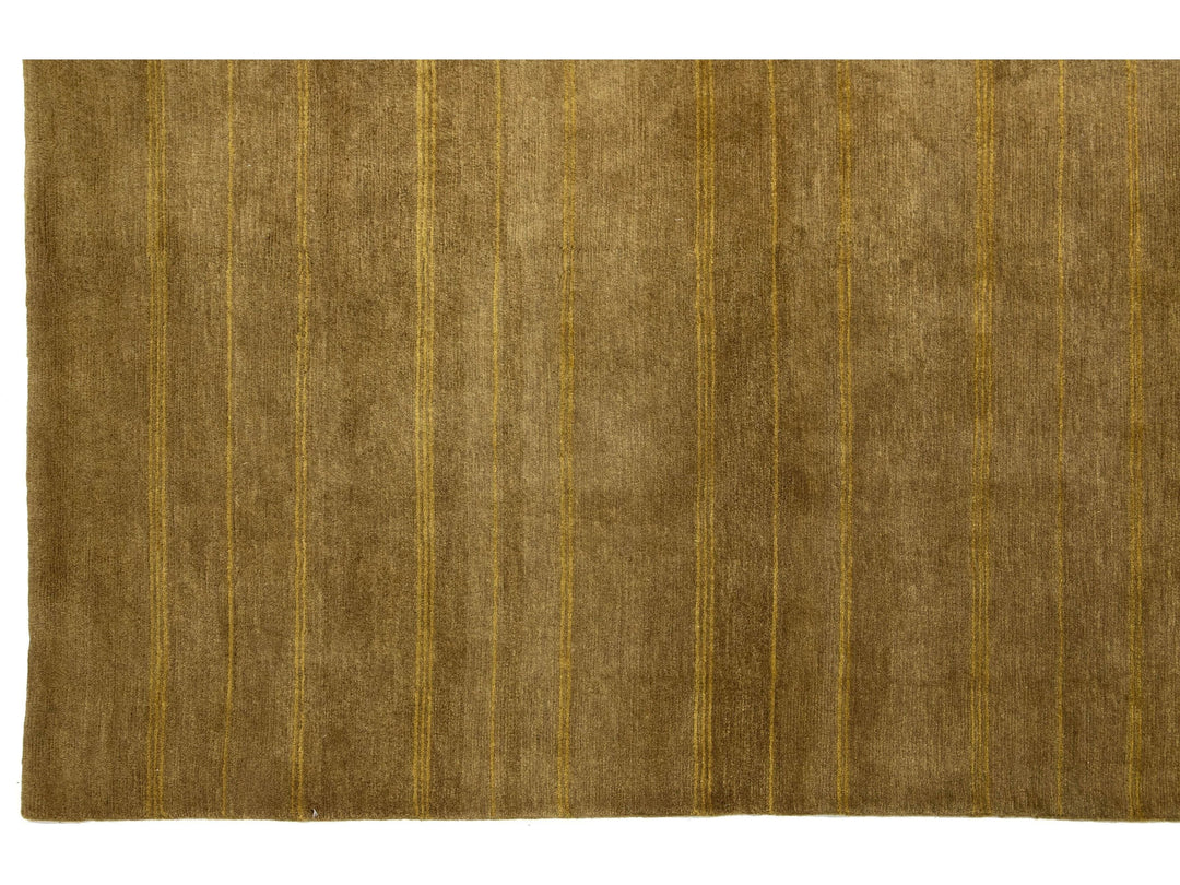 Modern Tibetan Wool and Silk Rug 9 X 9