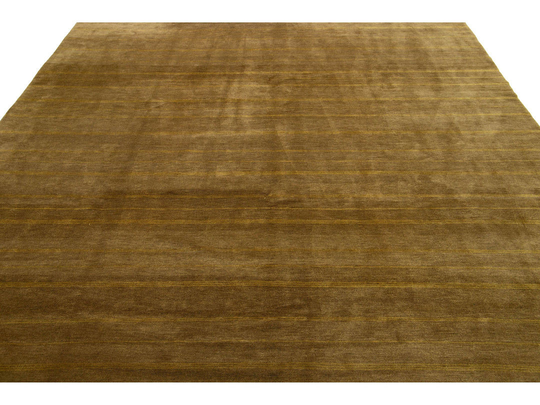 Modern Tibetan Wool and Silk Rug 9 X 9