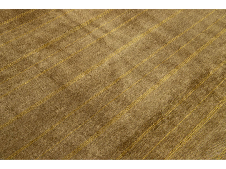 Modern Tibetan Wool and Silk Rug 9 X 9