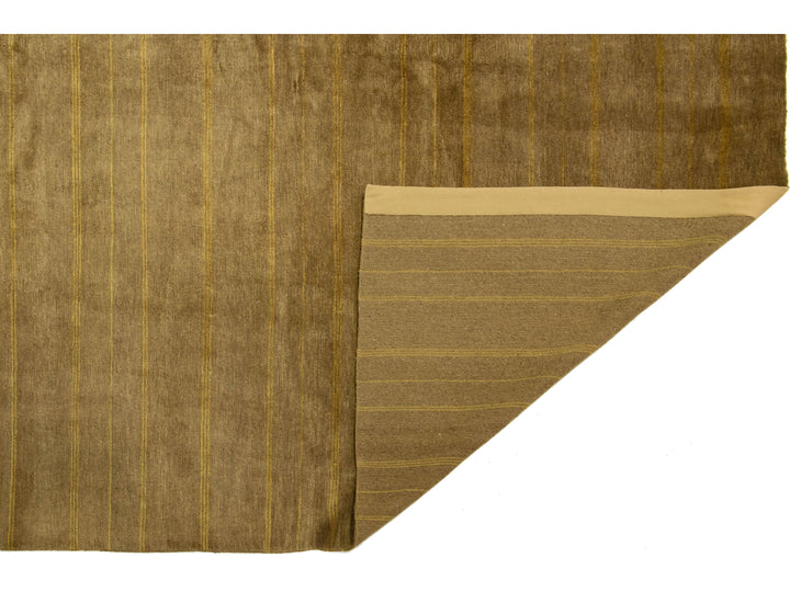 Modern Tibetan Wool and Silk Rug 9 X 9