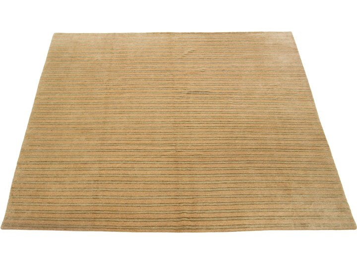 Modern Tibetan Wool and Silk Rug 9 X 9