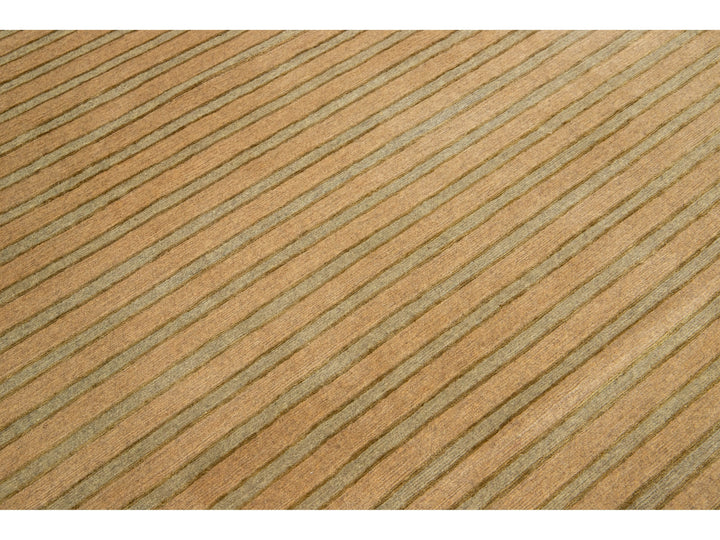 Modern Tibetan Wool and Silk Rug 9 X 9