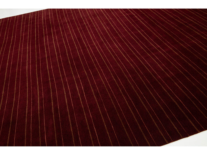 Modern Tibetan Wool and Silk Rug 10 X 13