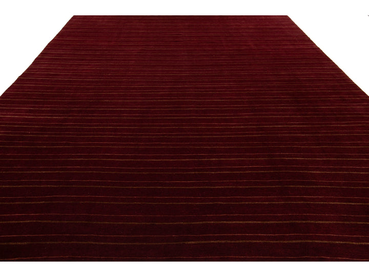 Modern Tibetan Wool and Silk Rug 10 X 13