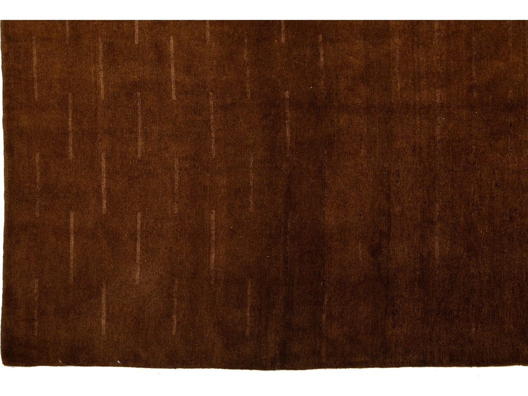 Modern Tibetan Wool and Silk Rug 9 X 9