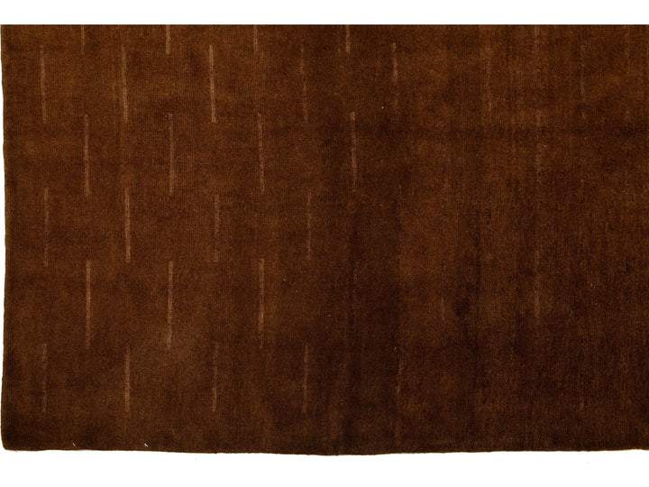 Modern Tibetan Wool and Silk Rug 9 X 9