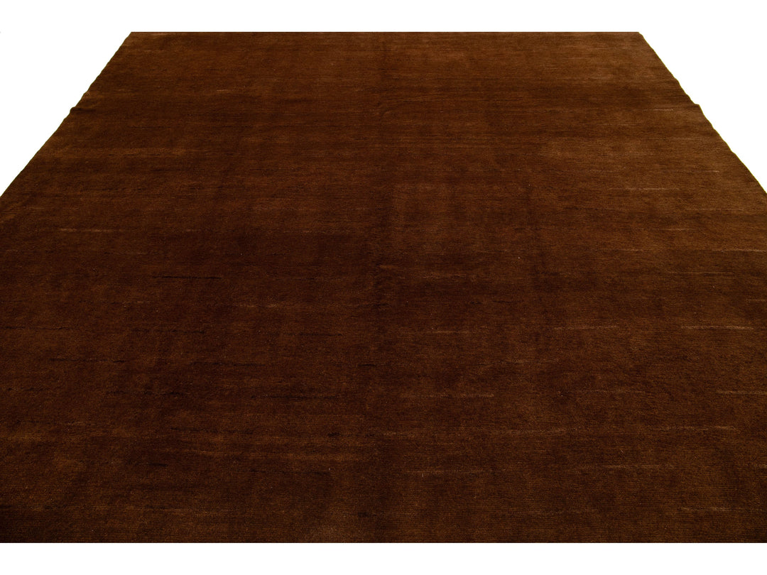 Modern Tibetan Wool and Silk Rug 9 X 9
