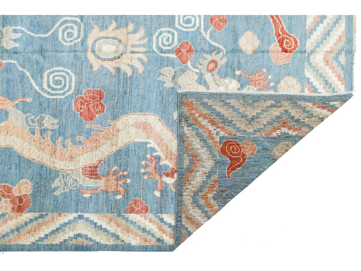 Modern Art Deco Dragon Chinese Wool Rug 8 X 10