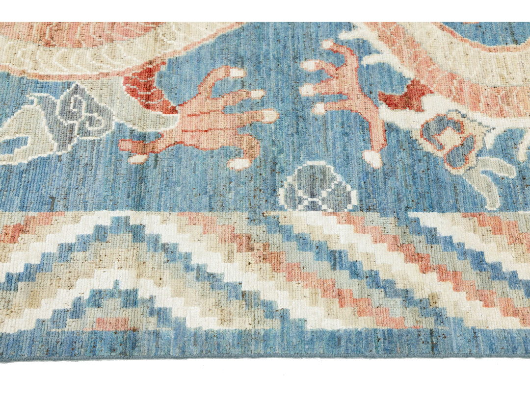 Modern Art Deco Dragon Chinese Wool Rug 8 X 10