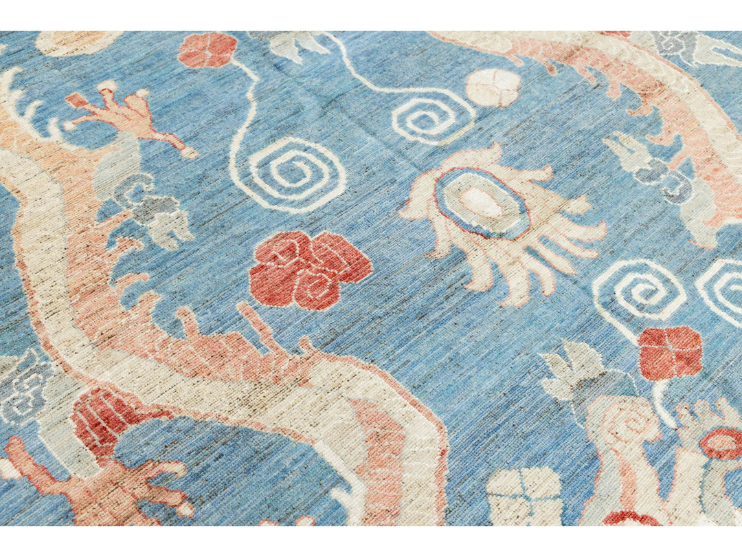 Modern Art Deco Dragon Chinese Wool Rug 8 X 10