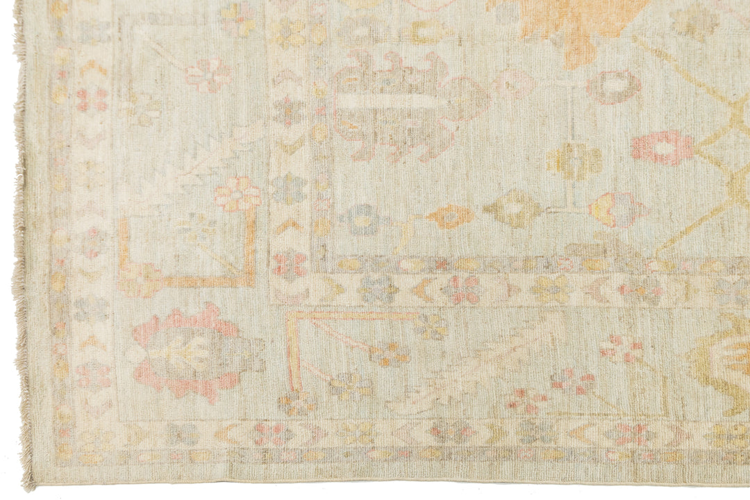 Modern Oushak Wool Rug 12 X 16