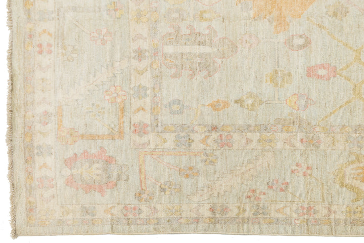 Modern Oushak Wool Rug 12 X 16