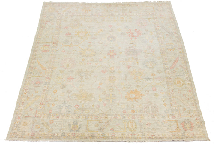 Modern Oushak Wool Rug 12 X 16