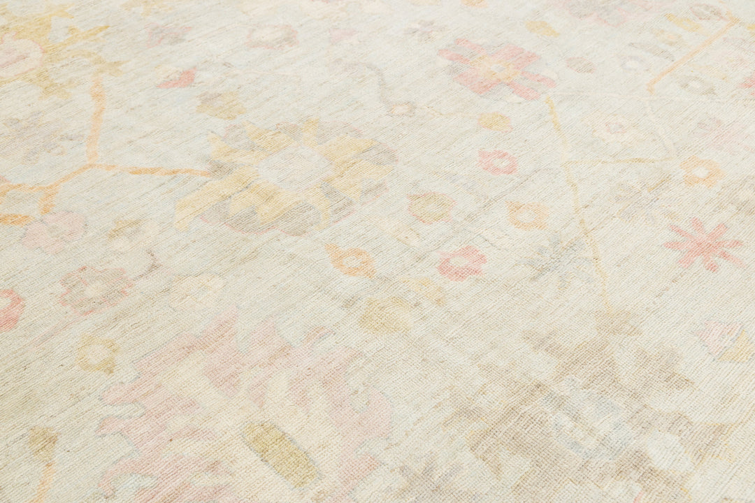 Modern Oushak Wool Rug 12 X 16