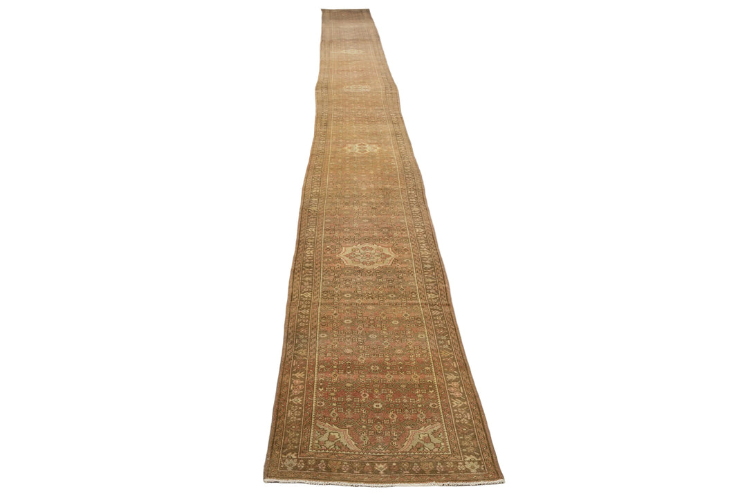 Antique Persian Malayer Wool Runner Rug 3 X 30