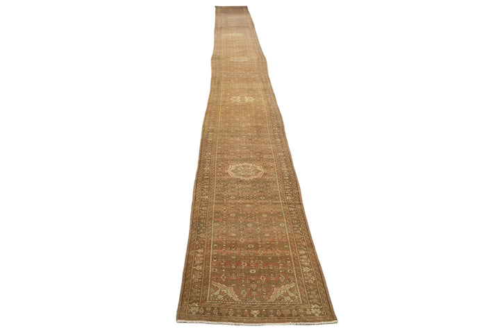 Antique Persian Malayer Wool Runner Rug 3 X 30