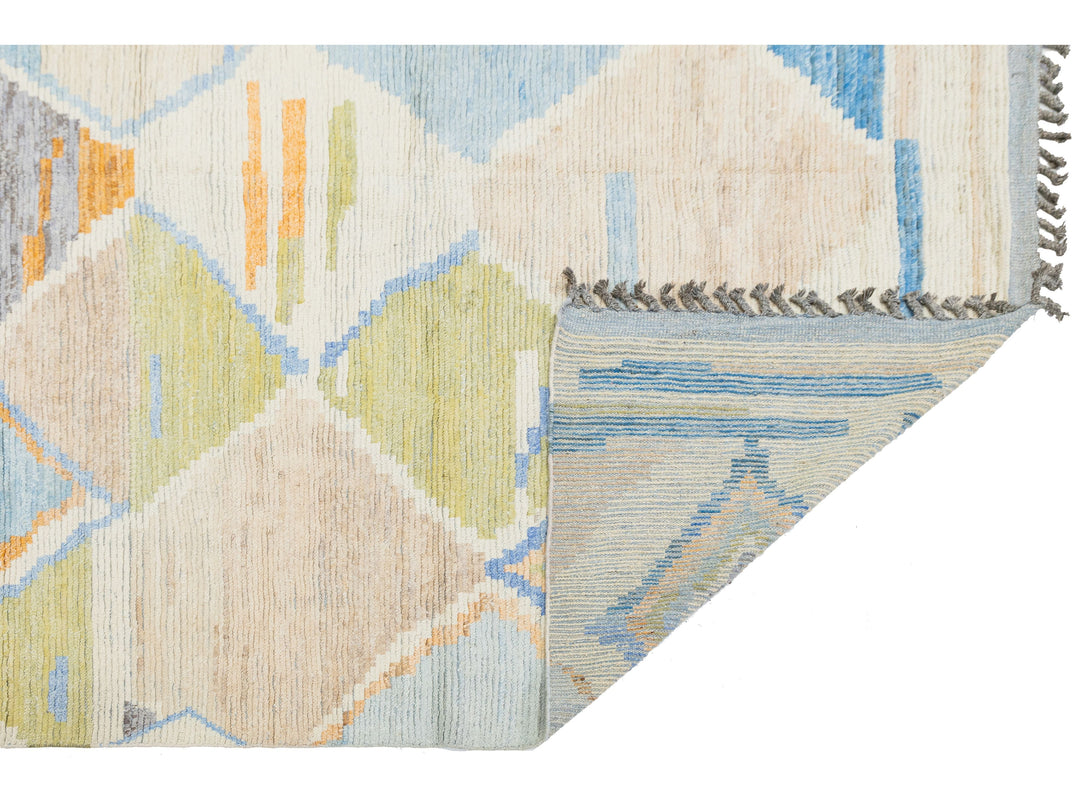 Modern Moroccan Wool Rug 9 X 13