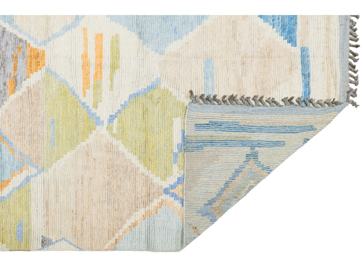 Modern Moroccan Wool Rug 9 X 13