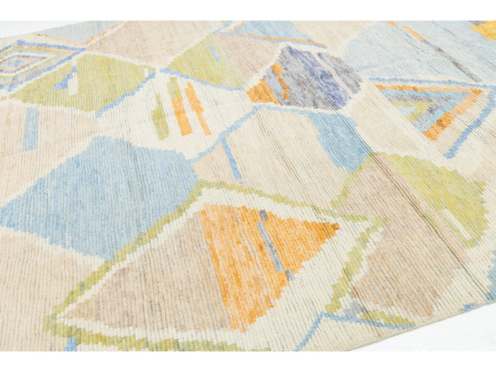 Modern Moroccan Wool Rug 9 X 13