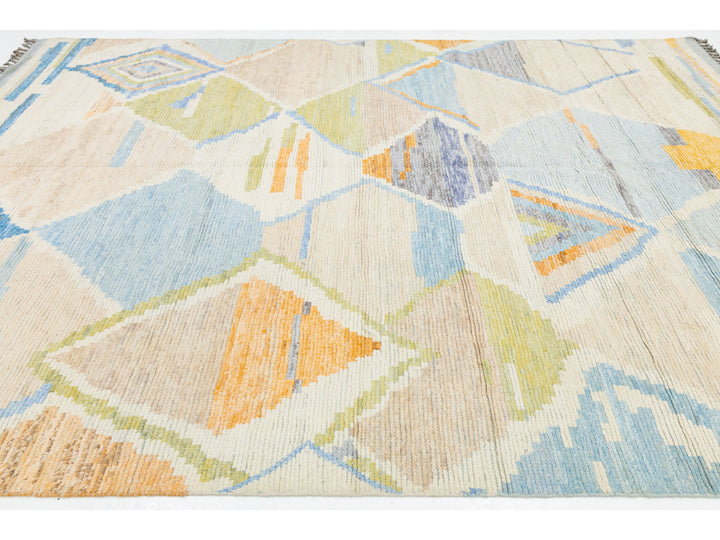 Modern Moroccan Wool Rug 9 X 13