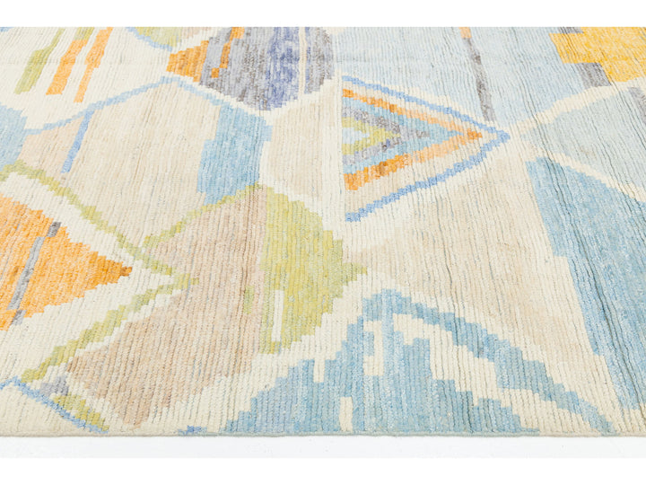 Modern Moroccan Wool Rug 9 X 13