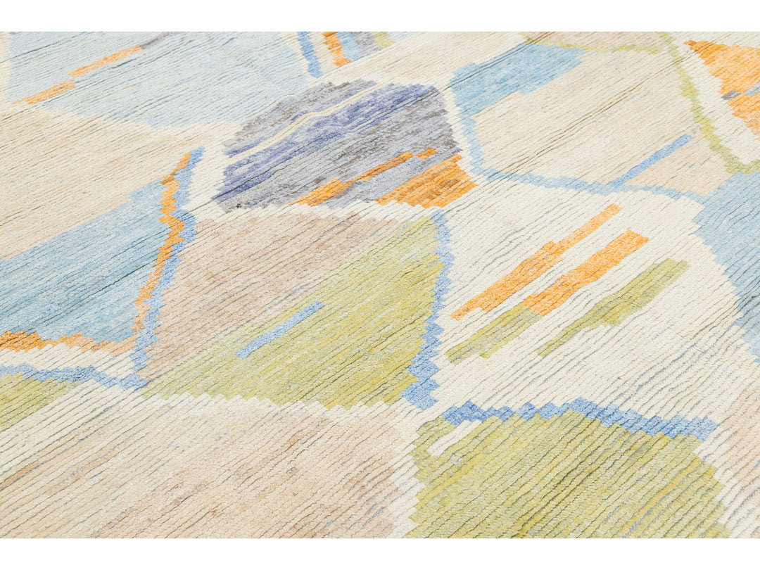Modern Moroccan Wool Rug 9 X 13