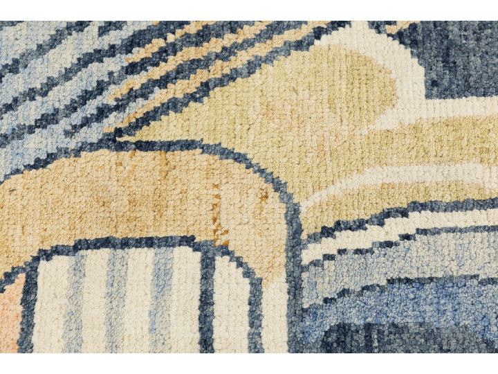 Modern Art Deco Wool Rug 5 X 9