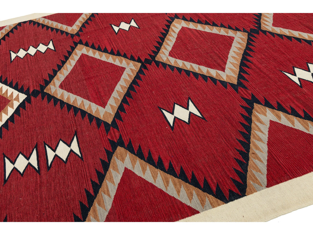 Modern Navajo Wool Rug 9 X 12