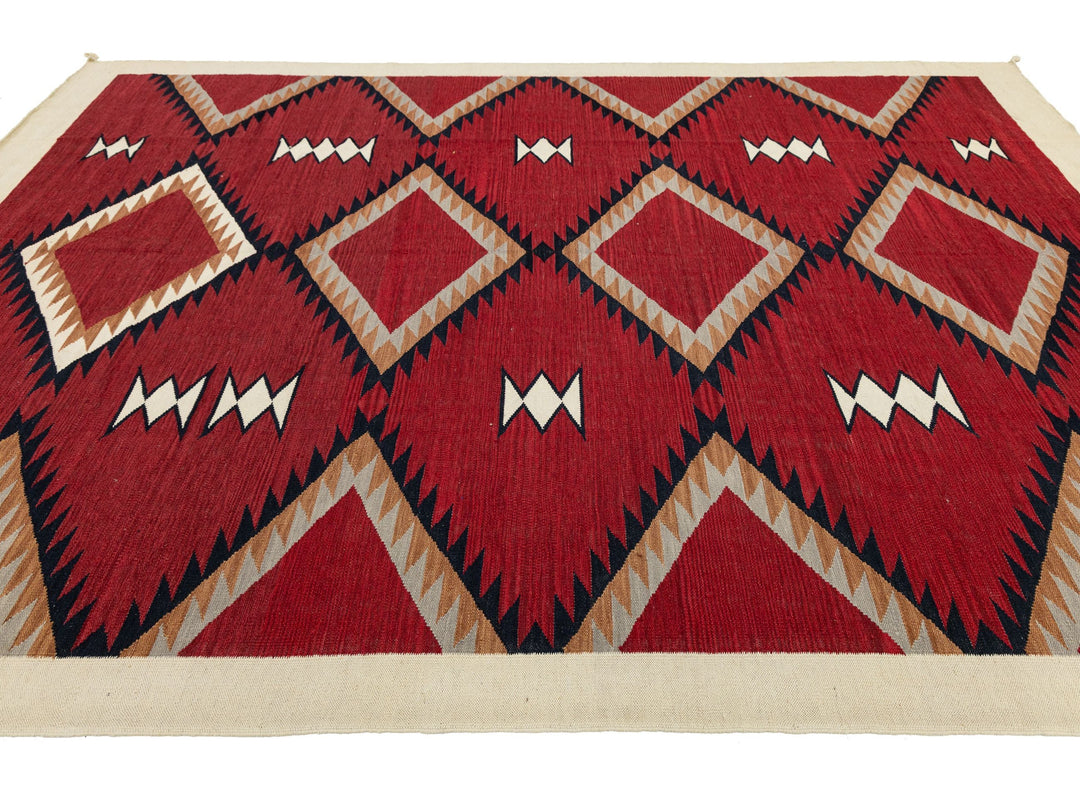 Modern Navajo Wool Rug 9 X 12