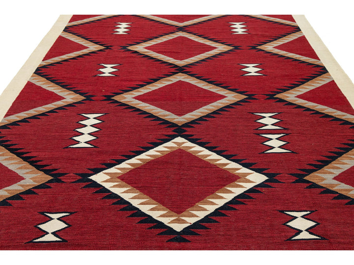 Modern Navajo Wool Rug 9 X 12