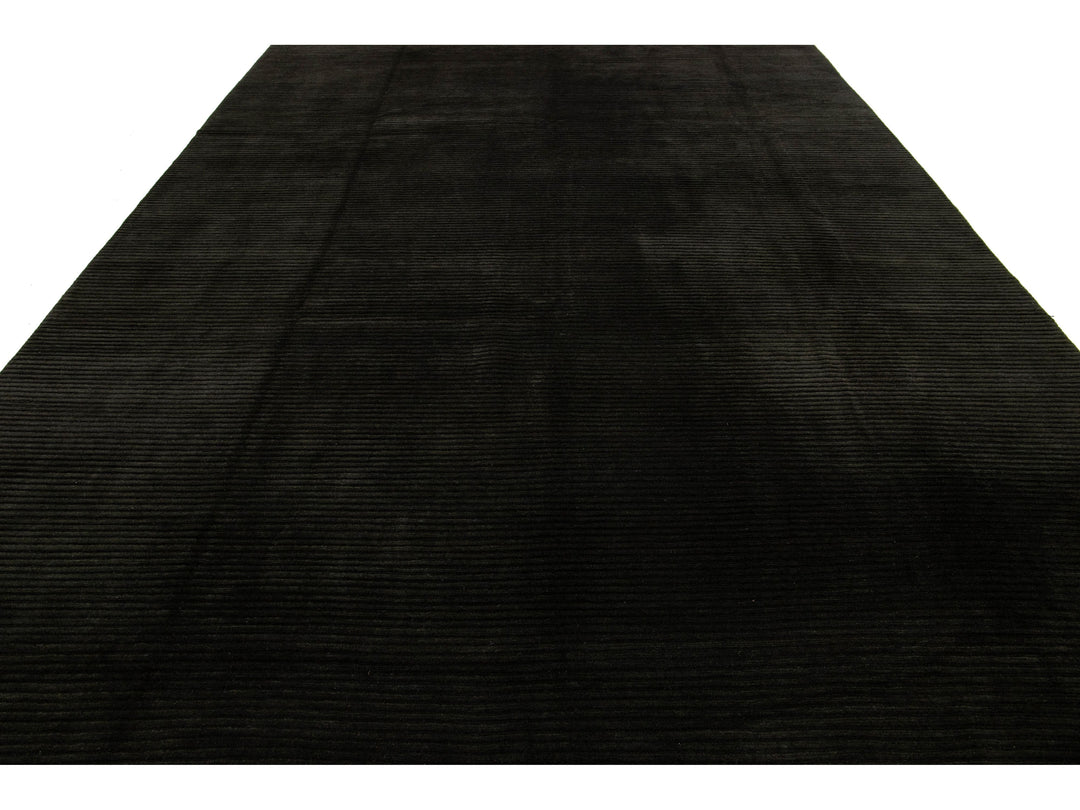 Modern Tibetan Wool and Silk Rug 10 X 13